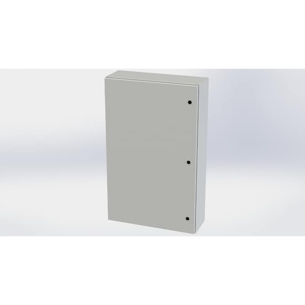 1/4 Turn Latch Electrical Enclosures, 48 in H, 10 in D, 30 in W, NEMA 3R, 4, 12, 13, Carbon Steel